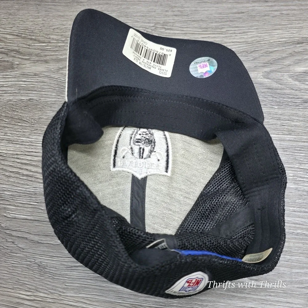 Vintage NFL Raiders Hat - Reebok Authentic Sideline Hat Fitted - One Size